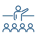 Icon for 1:1
&nbsp;
Provides small class sizes with maximum one-on-one interaction
